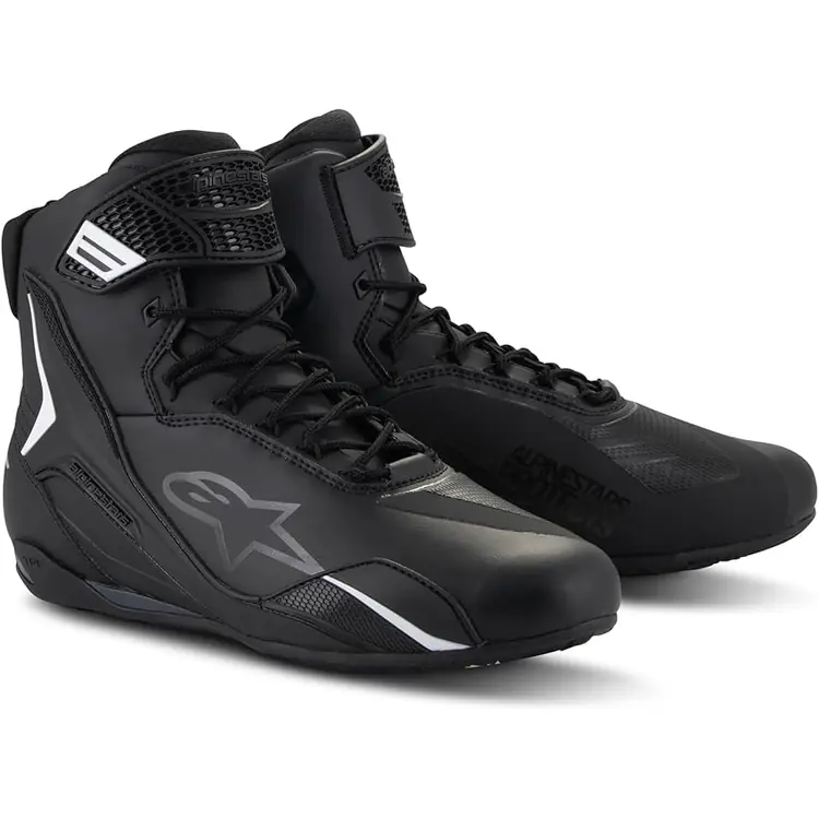 Alpinestars Motorcycle Shoes - Faster 4 Black/White - Image