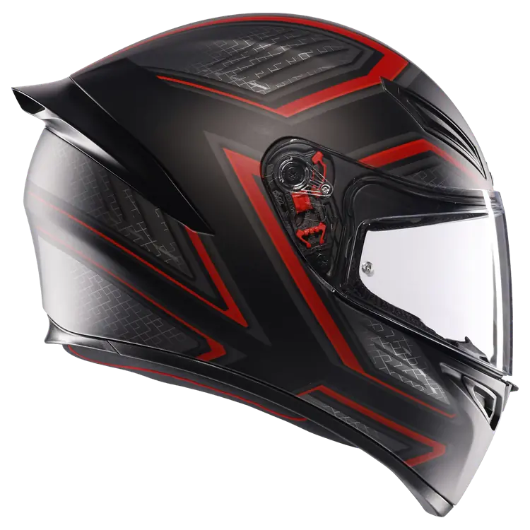 AGV K1 S Motorcycle Helmet - Sling Matt Black/Red - Image
