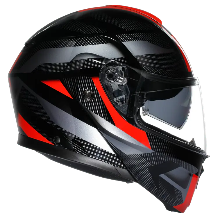 AGV Streetmodular Motorcycle Helmet - Ledro Black/Red - Image