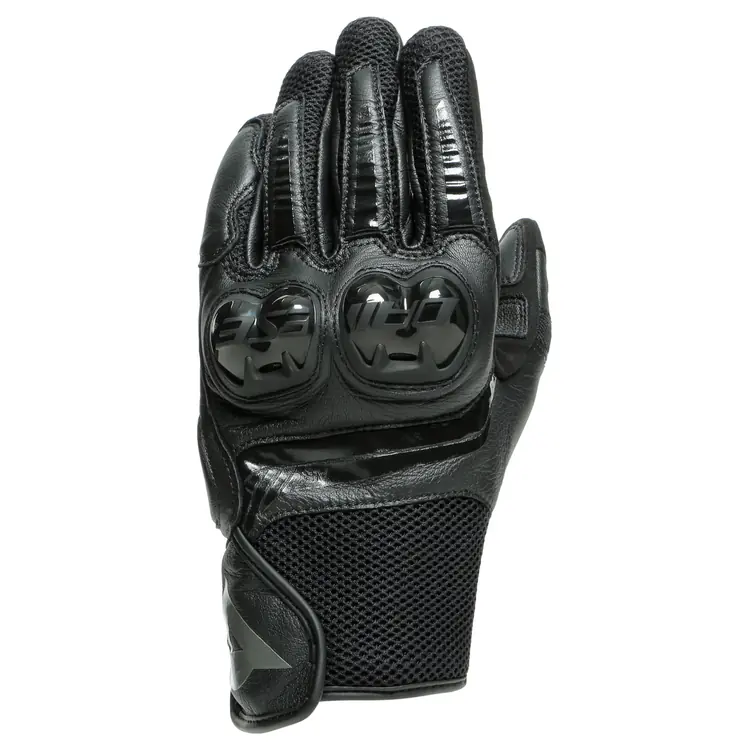 Dainese Summer Leather Motorcycle Gloves - Mig 3 Black/Black - Image