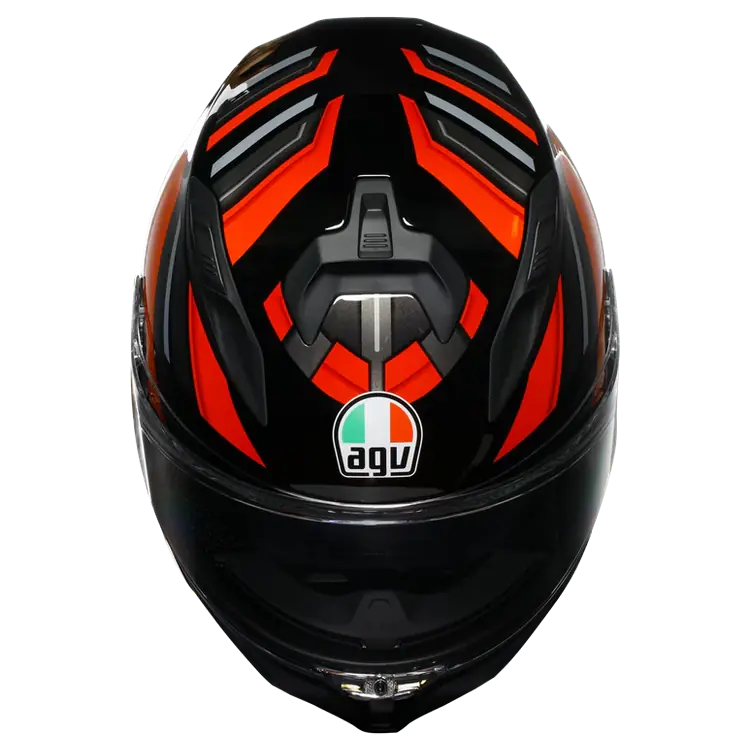 AGV K7 Motorcycle Helmet - Taurax Black/Red - Image 4