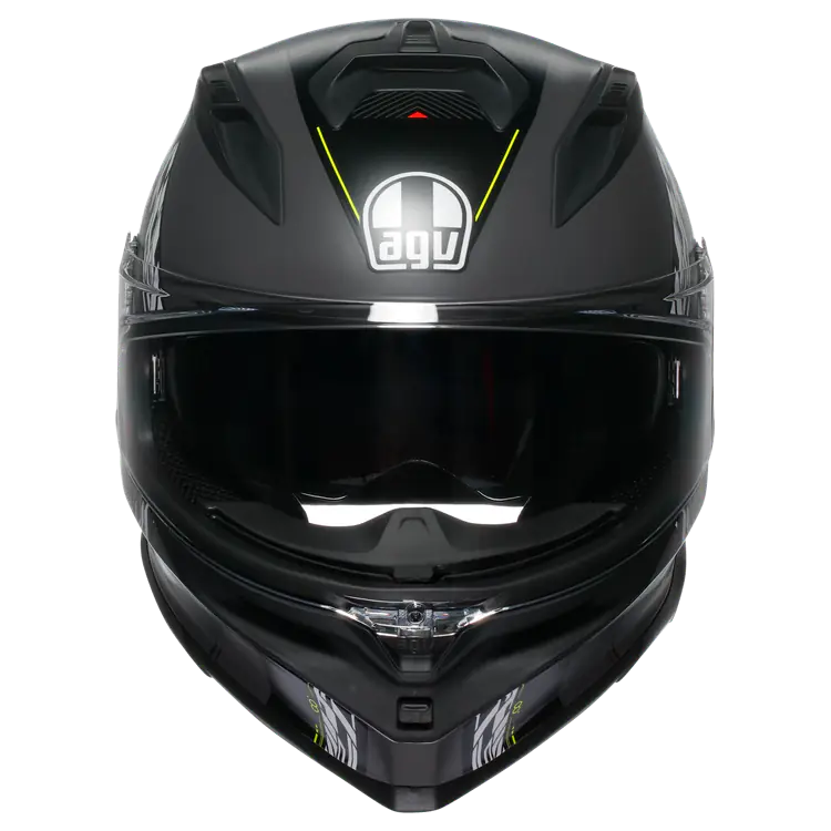 AGV K7 Motorcycle Helmet - Kyber Matt Grey/Yellow Fluo - Image