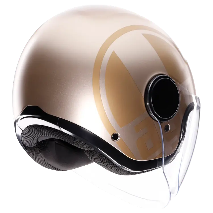 AGV Eteres Open Face Motorcycle Helmet - Sirolo Matt White/Gold - Image 4