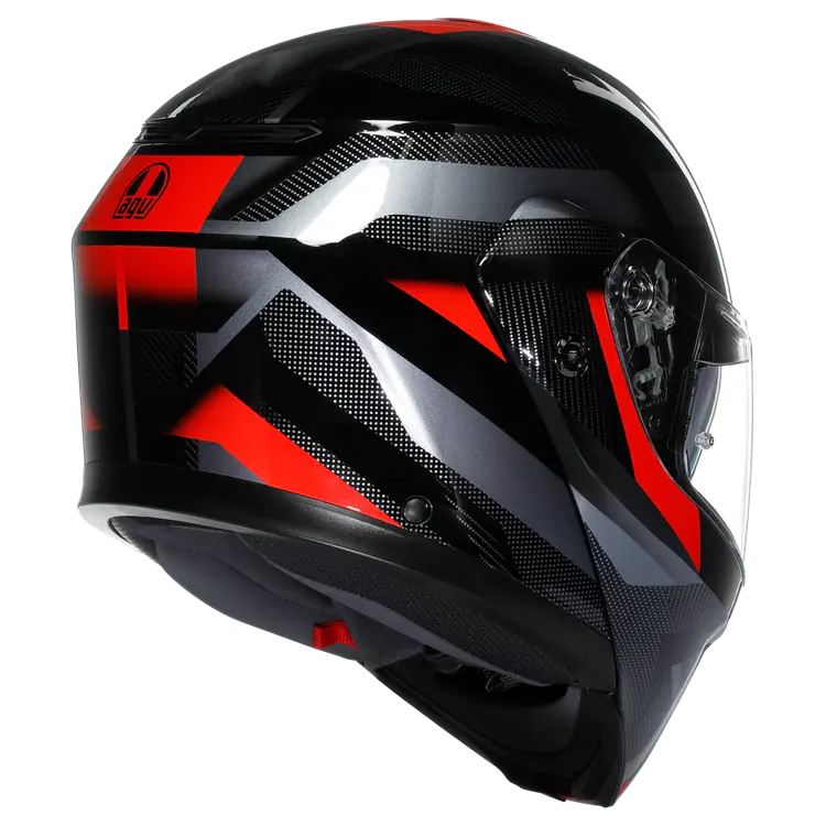 AGV Streetmodular Motorcycle Helmet - Ledro Black/Red - Image 5