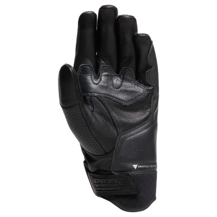 Dainese Summer Leather Motorcycle Gloves - Folgor Black - Image