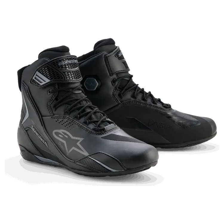 Alpinestars Waterproof Motorcycle Shoes - Faster 4 Drystar Black/Gray - Image