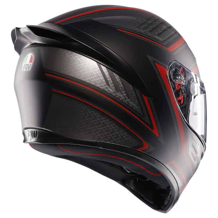 AGV K1 S Motorcycle Helmet - Sling Matt Black/Red - Image 4