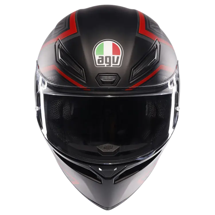 AGV K1 S Motorcycle Helmet - Sling Matt Black/Red - Image