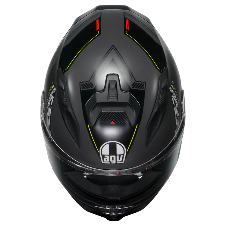 AGV K7 Motorcycle Helmet - Kyber Matt Grey/Yellow Fluo - Image 5