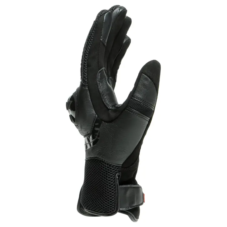 Dainese Summer Leather Motorcycle Gloves - Mig 3 Black/Black - Image 4